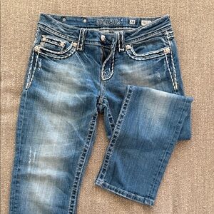 Miss Me Easy Capri Jeans in Faded Denim Blue